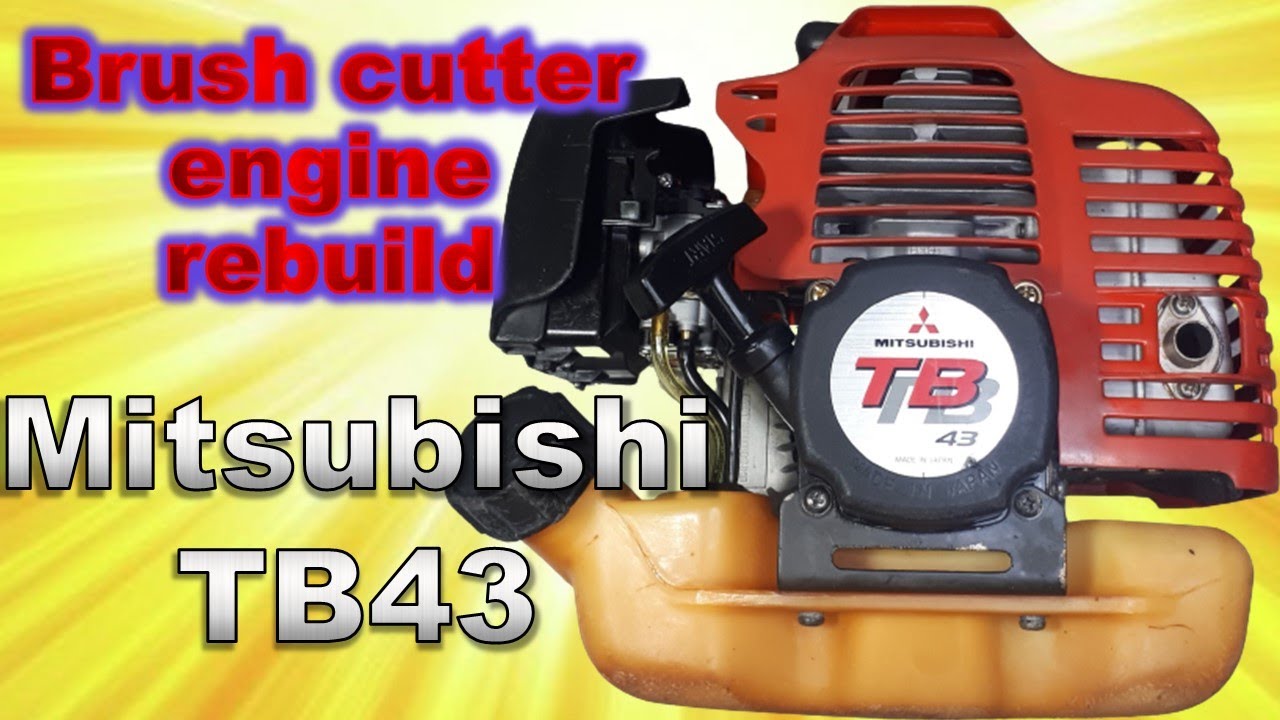 Mitsubishi TB43, two stroke brush cutter engine rebuild