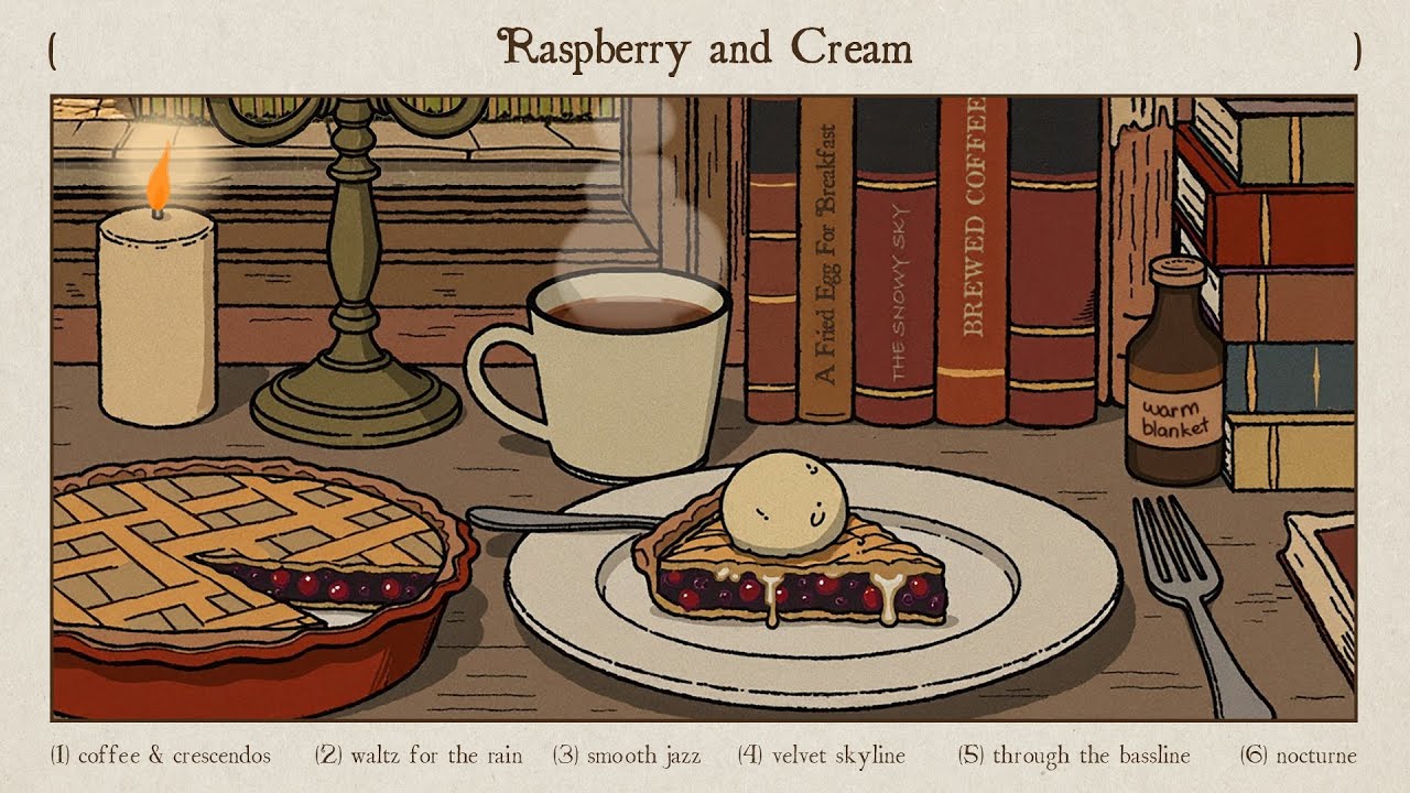 raspberry and cream, positive playlist for Wednesday
