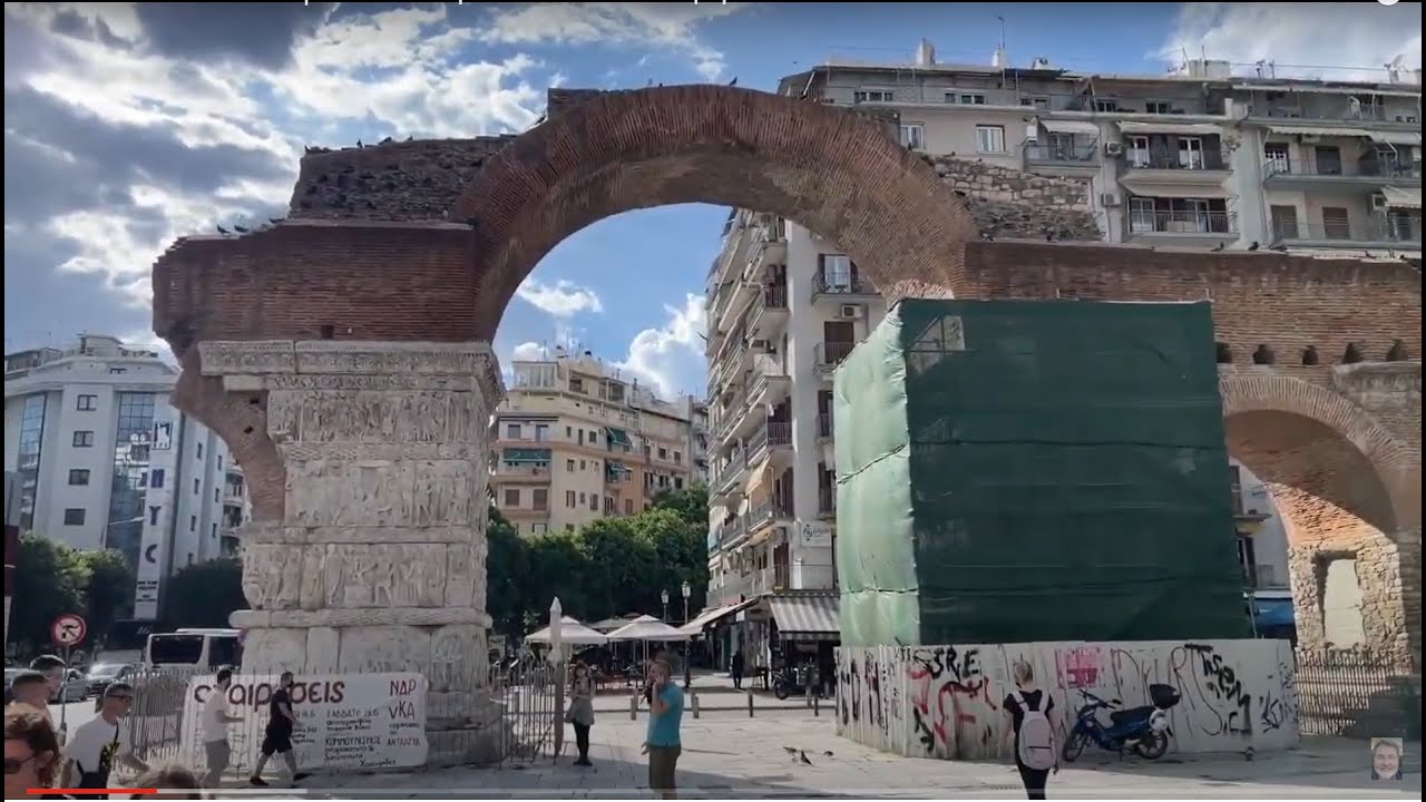 The Arch of Galerius or &Alpha;&psi;ί&delta;&alpha; &tau;&omicron;&upsilon; &Gamma;&alpha;&lambda;&epsilon;&rho;ί&omicron;&upsilon; or Kamara or &Kappa;&alpha;&mu;ά&rho;&alpha; - Thessaloniki Greece - ECTV