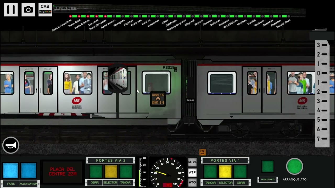 MetroSim L3 Desde Zona Universitaria hasta Trinitat Nova S3000