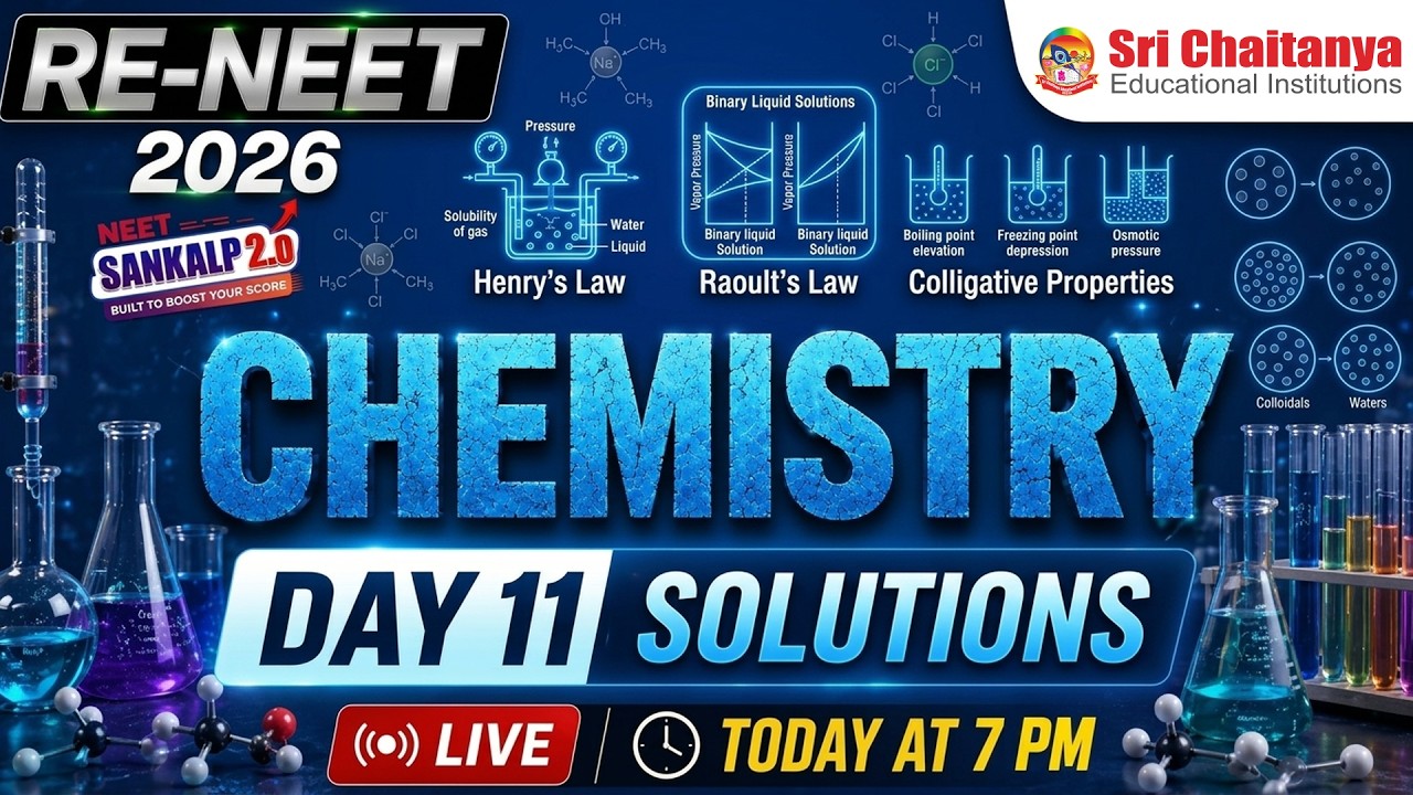 🚀 Sankalp 2.0 RE-NEET 2026 Free Crash Course | Solutions | Chemistry | Re-NEET 2026 Preparation