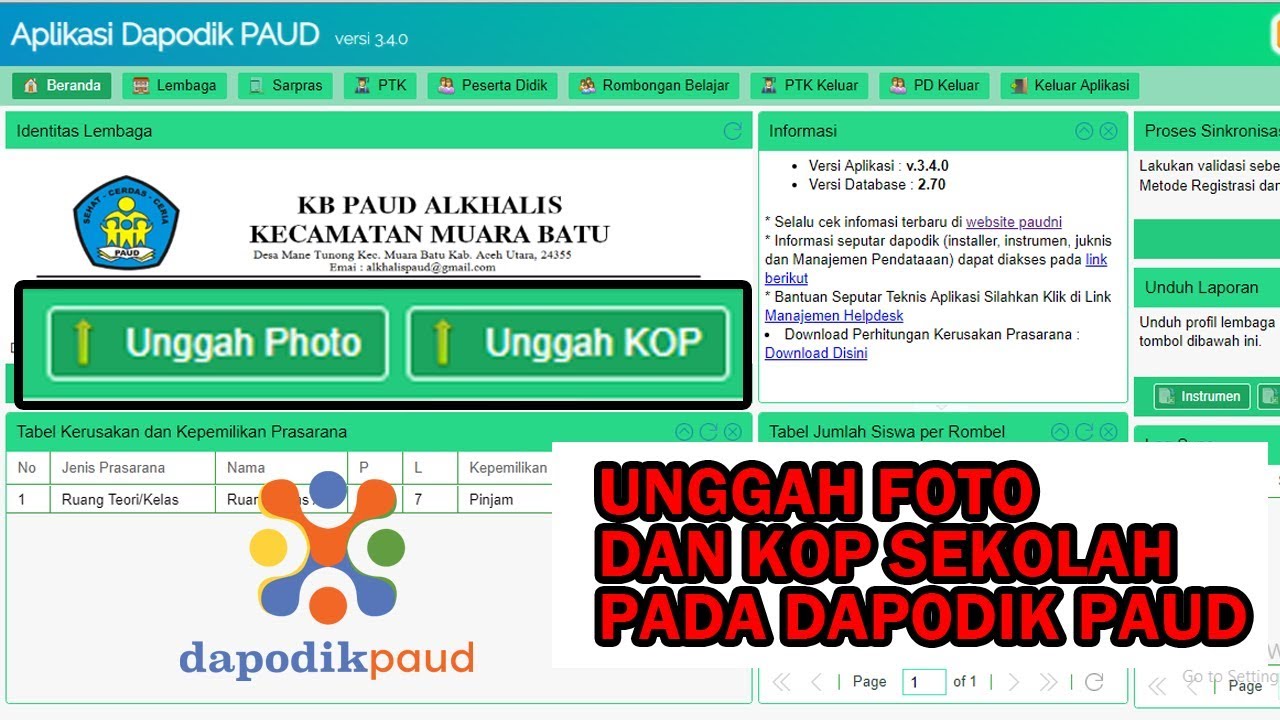 Mudah dan Cepat Unggah Foto & Kop Sekolah Pada Dapodik PAUD