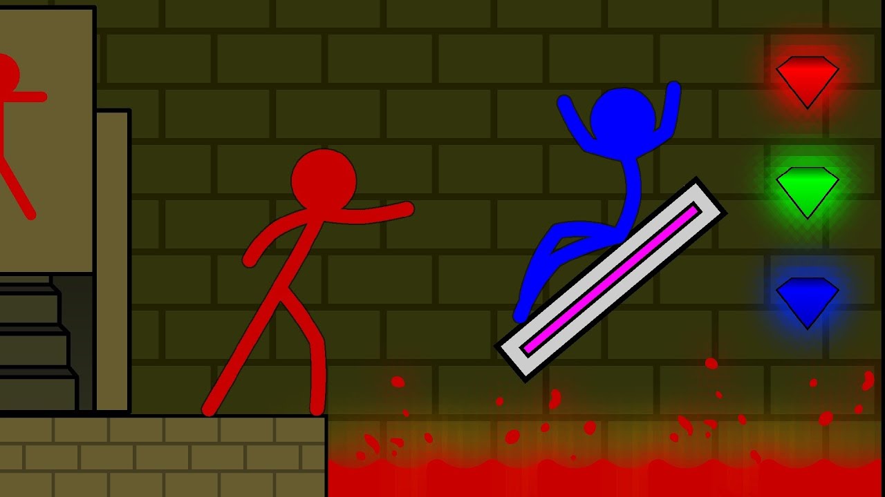 Watergirl and Fireboy, Stickman Animation (Escape Part 3)