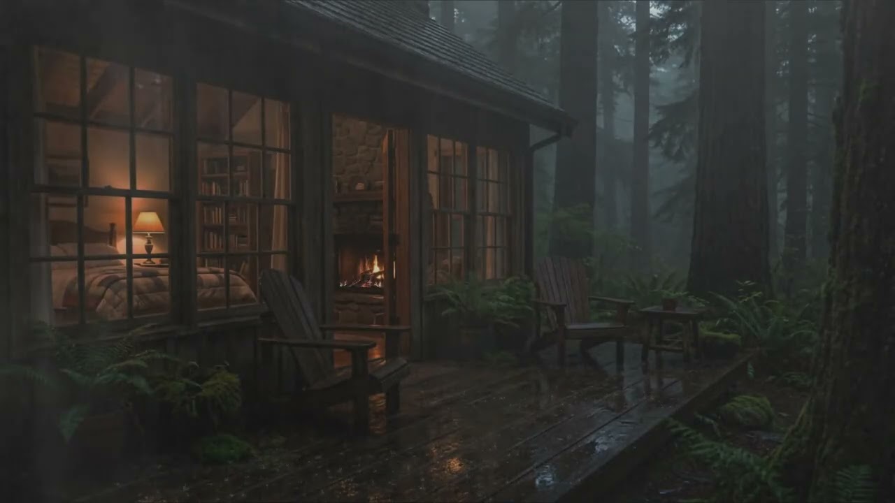 Rain Sounds on Cabin 3 Hours of Cozy ASMR Rain for Sleep, Study & Relaxation