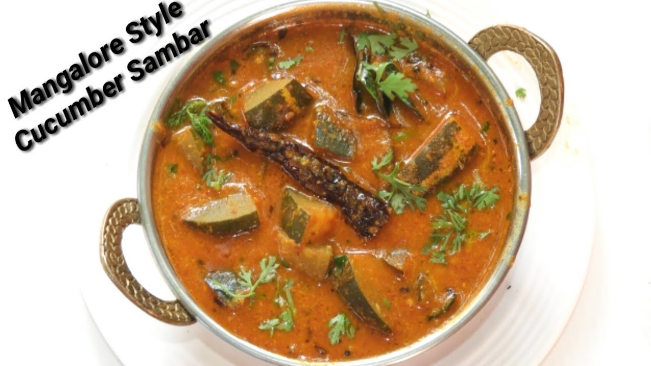 ರುಚಿಯಾದ ಮಂಗಳೂರು ಸೌತೆಕಾಯಿ ಸಾಂಬಾರ್‌ | Mangalore Southekayi/Cucumber Sambar Recipe | Rekha Aduge