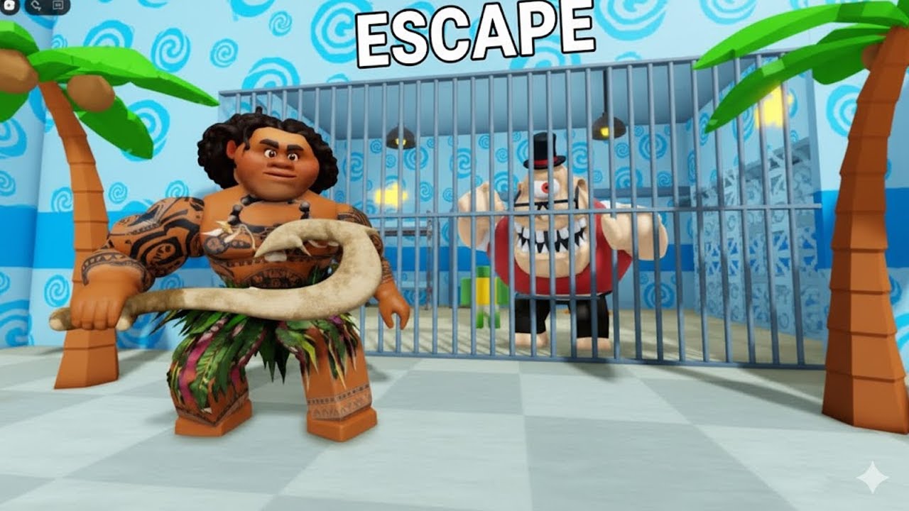 MOANA 2 PRISON RUN OBBY!  Vs ESCAPE MR STINKY'S DETENTION!  Gameplay Full OBBY ROBLOX#roblox #obby