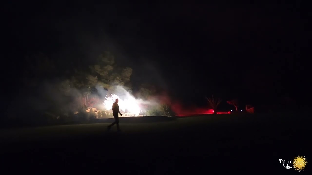 Feu d'artifice pour un mariage au Château de Roquefeuille