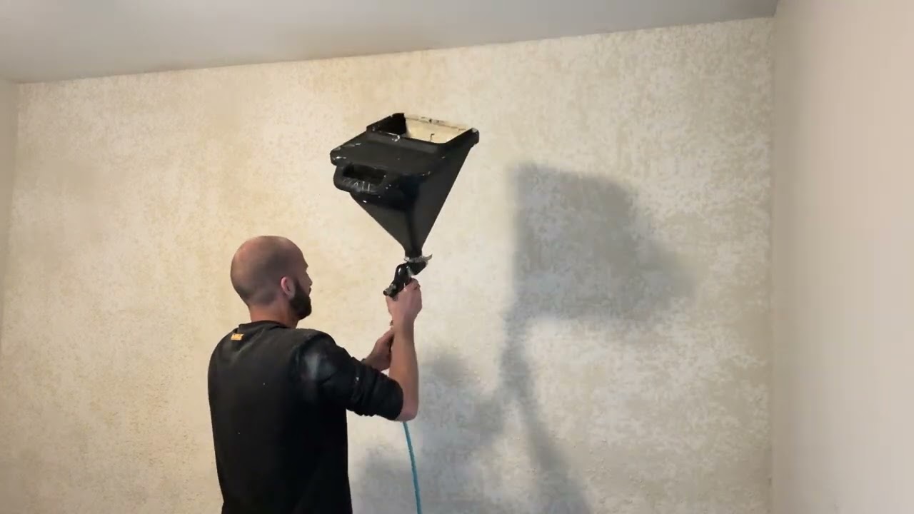 Drywall knockdown texture #drywall #texture #construction #diy 