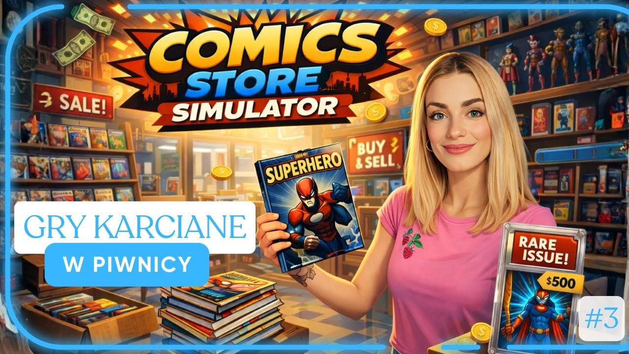 GRY KARCIANE w PIWNICY ‼️📚 | Comics Store Simulator PL #3