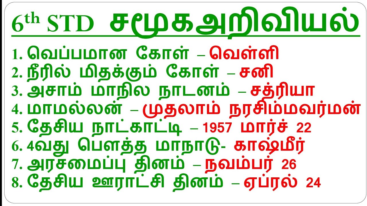 6TH SOCIAL SCIENCE IMPORTANT QUESTIONS TEST 🔥💯, TNUSRB EXAM 🔥💯,PC 2025 EXAM 💪💯