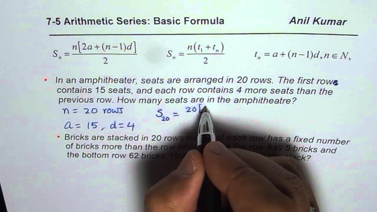Understand How to Find the Sum of Arithmetic Series Application | Grade 11 | IITJEE