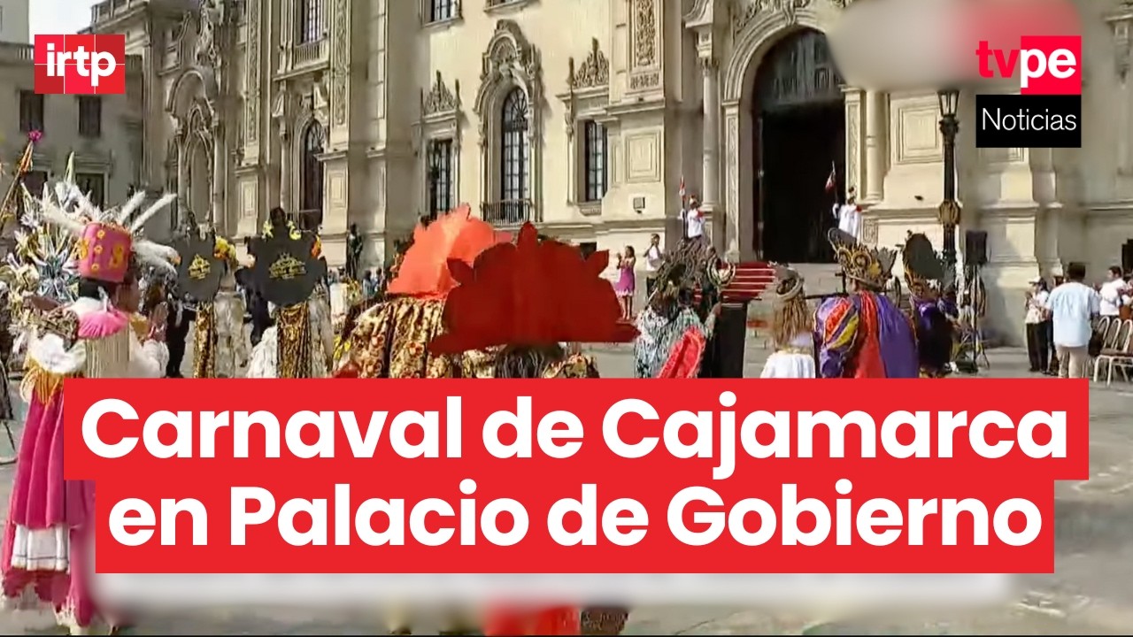 Presidente Jerí participa en recibimiento del Carnaval de Cajamarca 2026 en Palacio de Gobierno