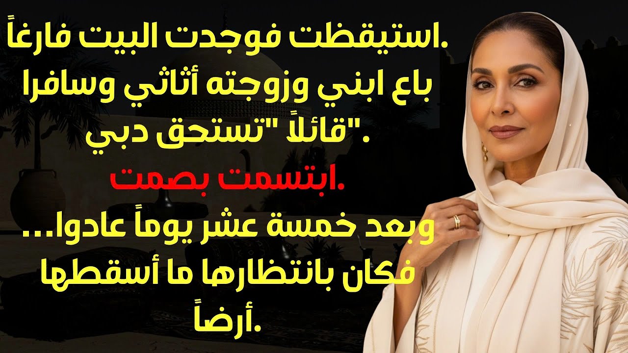 باع ابني كل أثاثي وتركـني في بيت فارغ ليسافر مع زوجته إلى دبي…