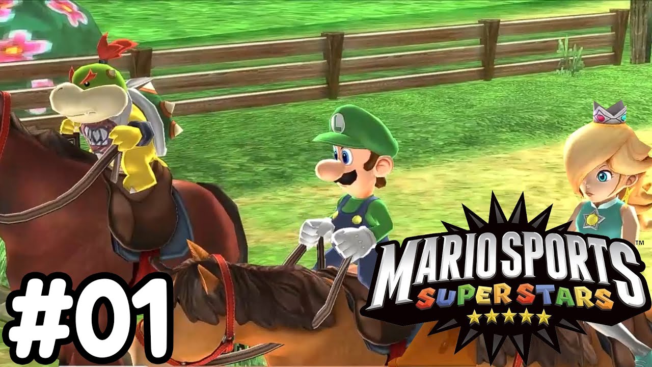 Mario Sports Superstars Gameplay Walkthrough Part 1 - Horse Racing with Rosalina! | 3DS