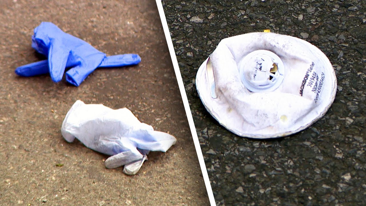 The Safest Way to Throw Out Contaminated Rubber Gloves
