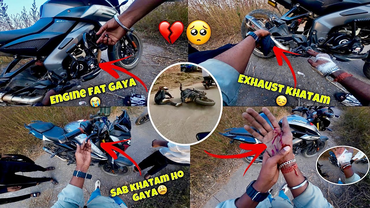 Wheelie crash 💔🥺