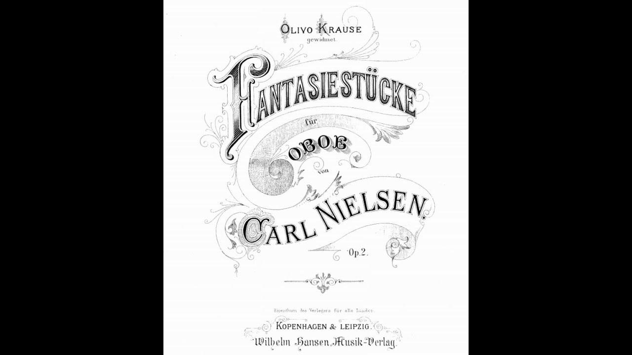 Carl Nielsen - Fantasy Pieces (Fantasistykker) for Oboe and Piano (Score Video)