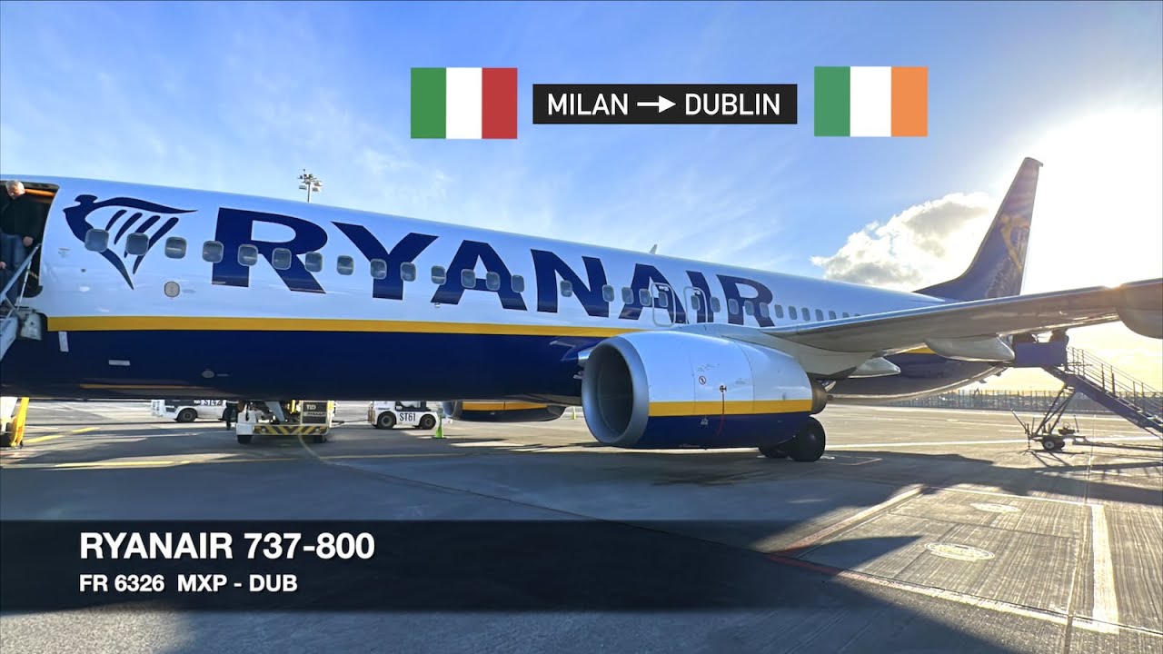 ПОЛЁТ С КРУПНЕЙШЕЙ АВИАКОМПАНИЕЙ ЕВРОПЫ! | Ryanair 737-800 | Милан MXP ✈ Дублин
