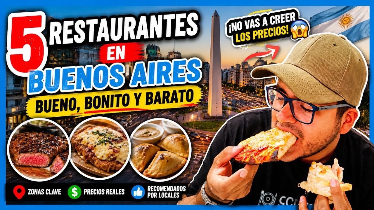 ¿DONDE comer en BUENOS AIRES?🍕🥩 Bueno, Rico y Barato🌭🇦🇷