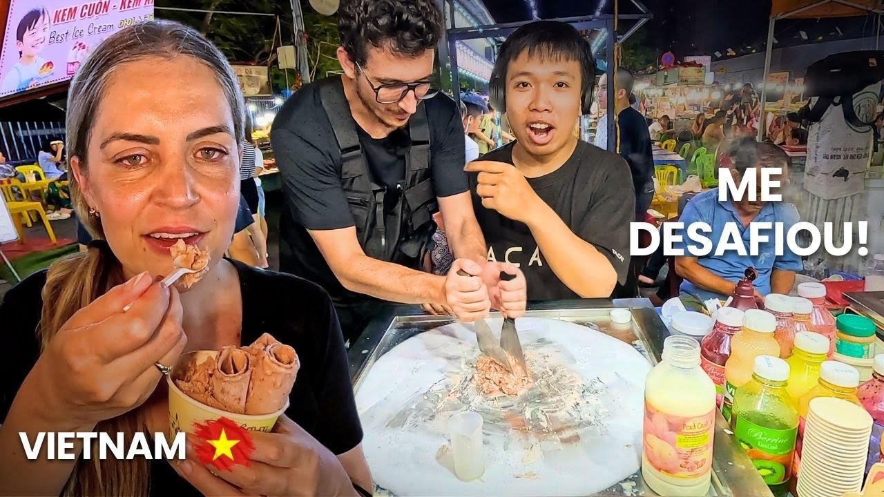Fomos em uma FEIRA DE COMIDA, muito louca no VIETNAM, #dailyvlog