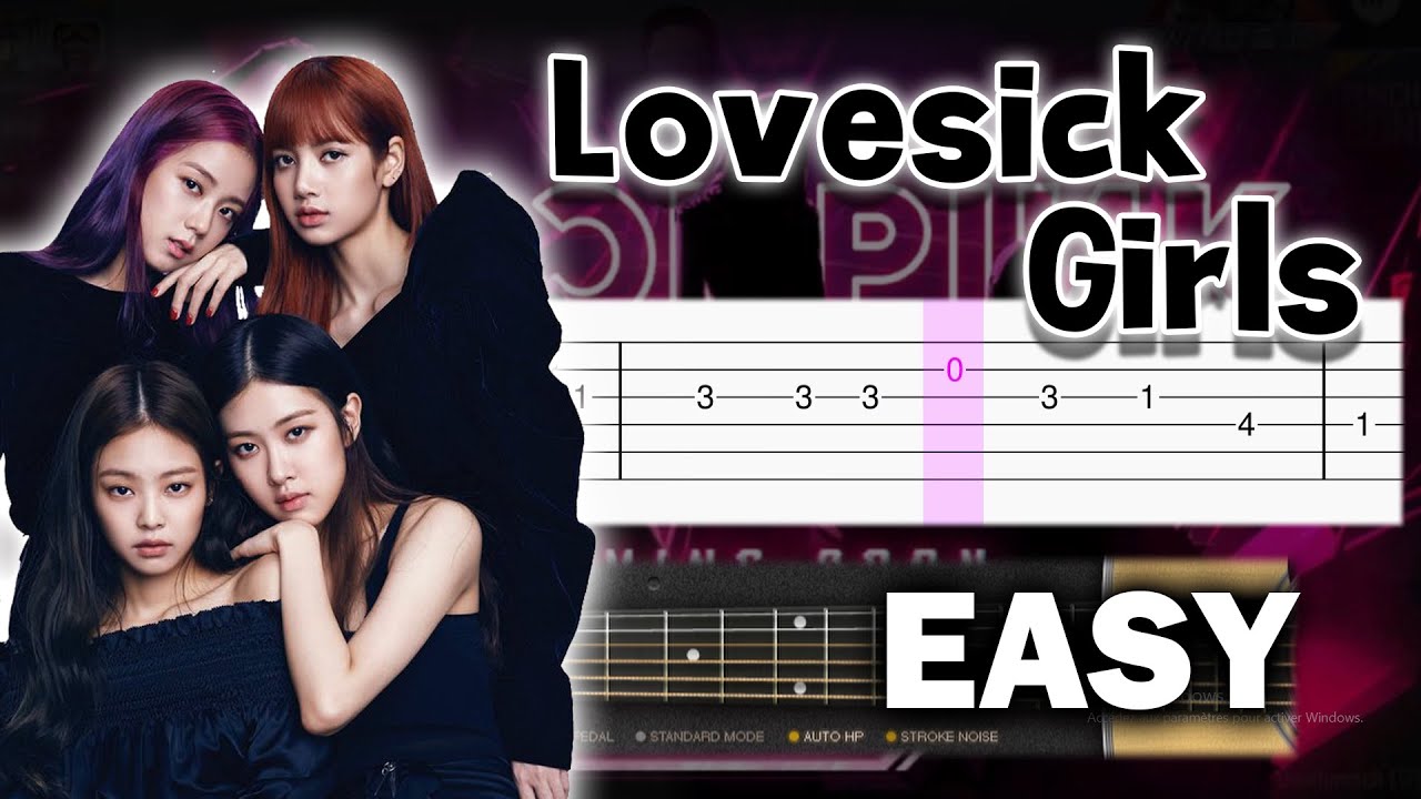 BLACKPINK - Lovesick Girls - Guitar tutorial (TAB)