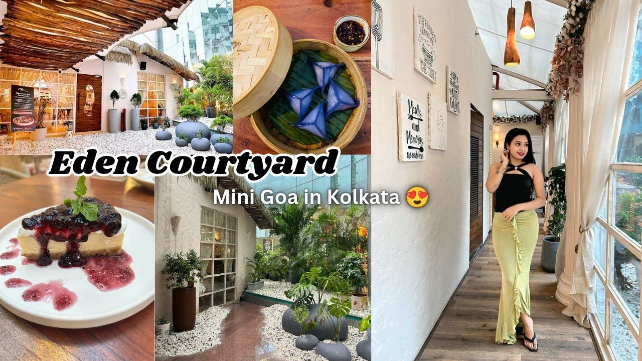 Found a Mini Goa in Kolkata 😍❤️| Eden Courtyard | Bengali vlog | food review | Veg Restaurant 