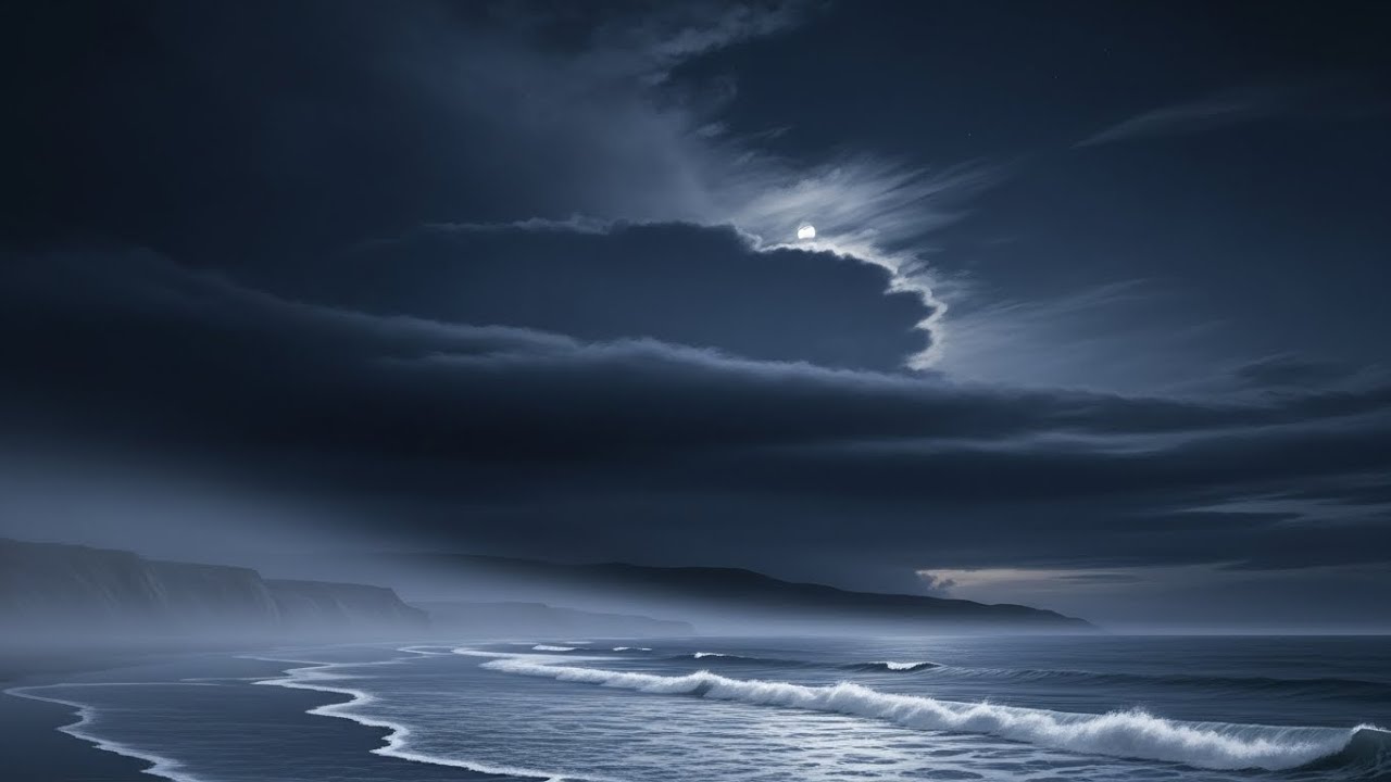 Dark Screen Ocean Waves | Quiet Night to Reduce Anxiety and Overthinking with Deep Ocean Calm