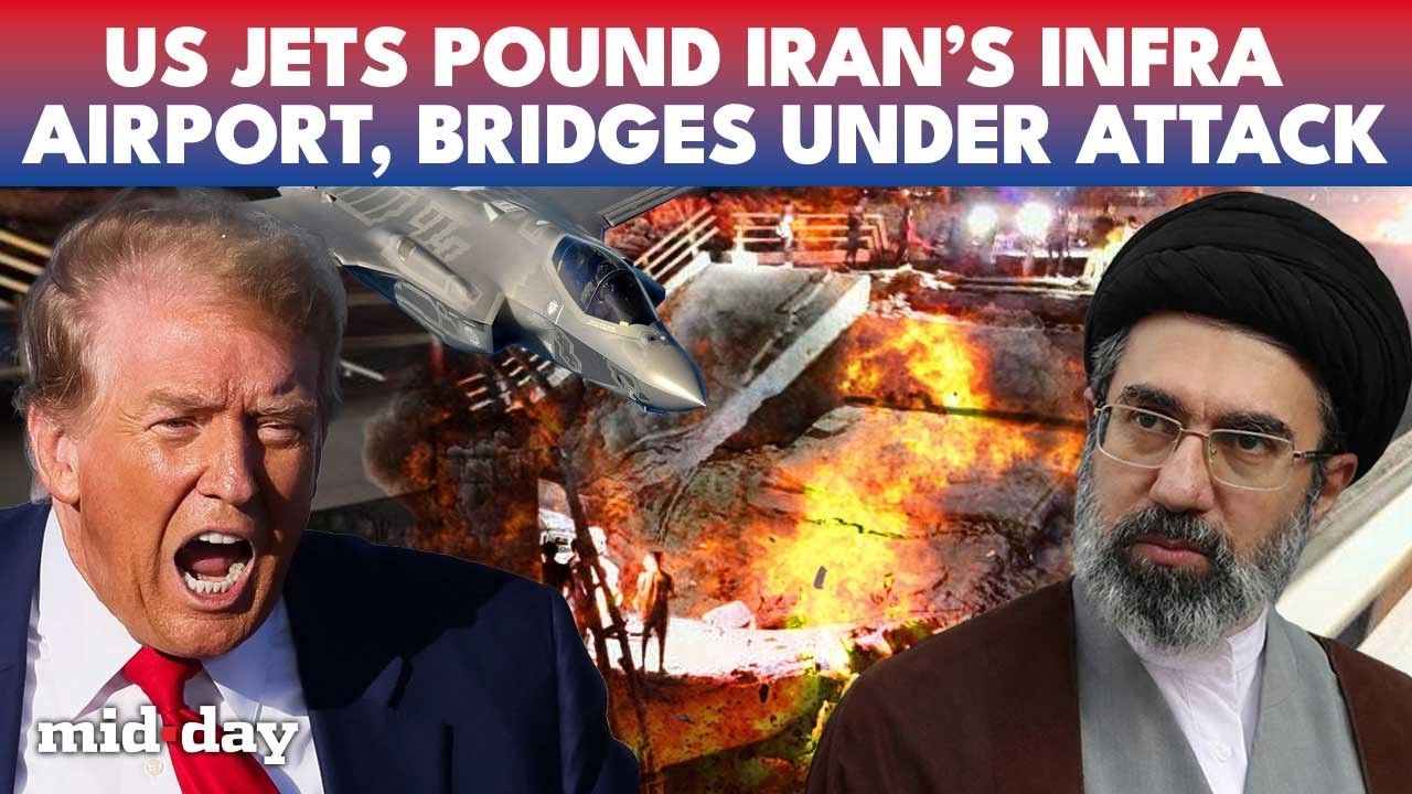ON CAM: US Warplanes BOMB Iranshahr Airport, Bandar-e Khamir Bridge In Iran Killing Atleast 7