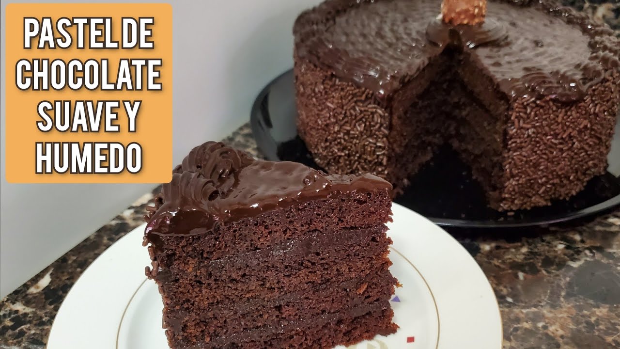 pastel de chocolate super humedo y suave. tipo americano