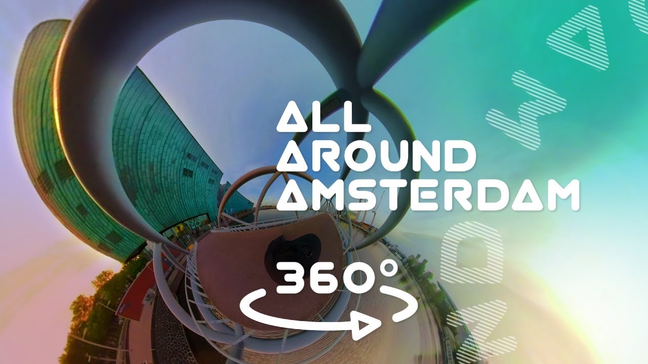 Oosterdok and Oosterdokseiland - Walking Amsterdam in 360 degrees 4K