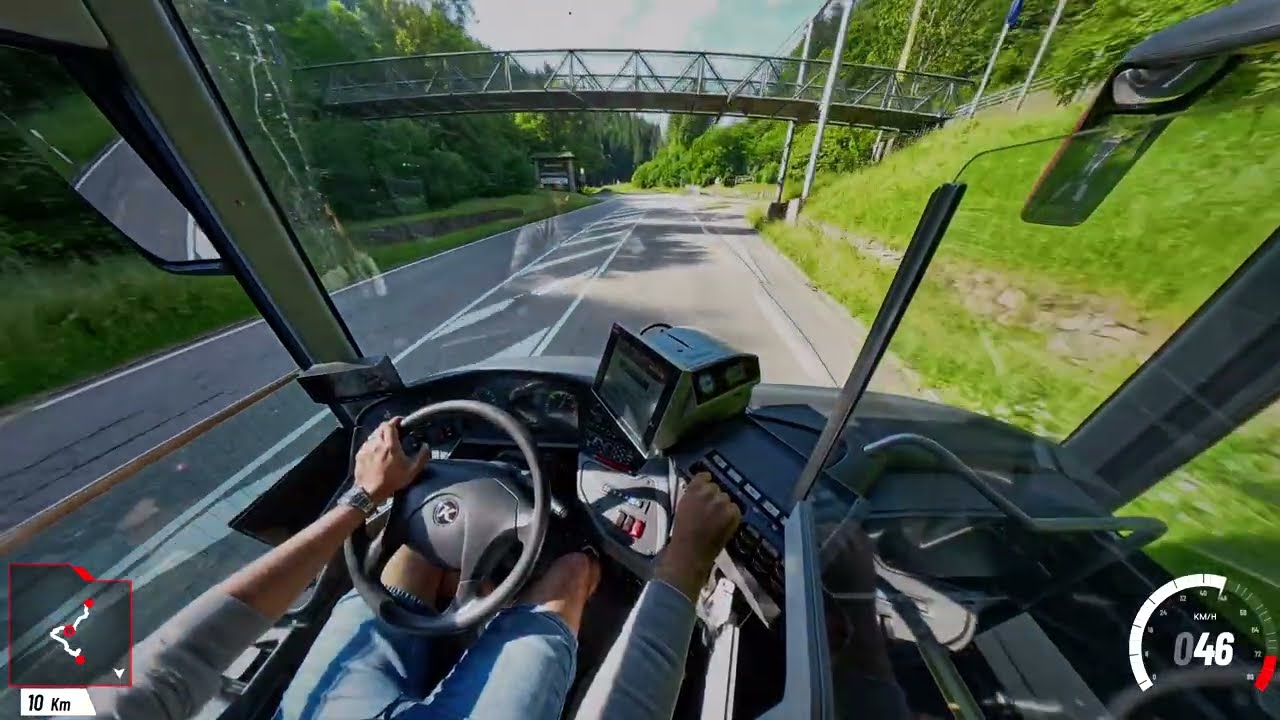 Public Bus Pov Driving Germany | Kirchzarten To Todtnau