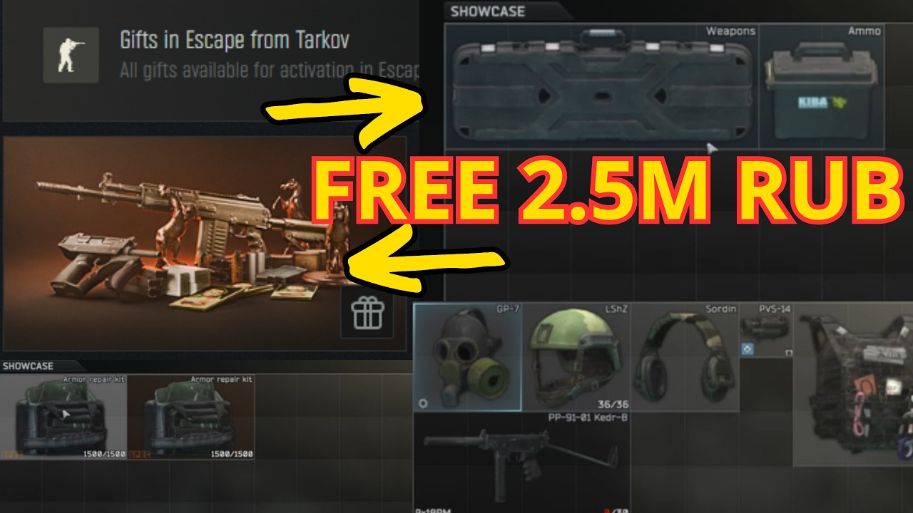 🚨 В Escape from Tarkov прямо сейчас доступны бесплатные награды на сумму более 2,5 млн рублей 🚨