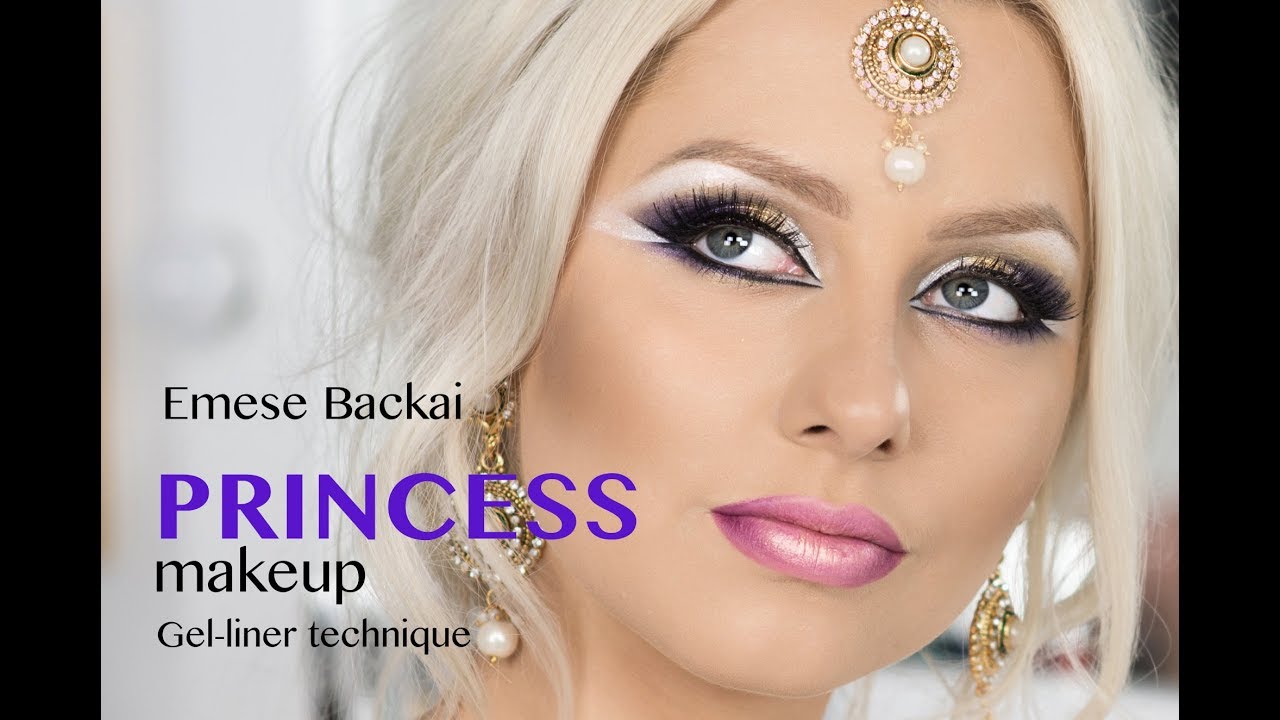 FAIRY-TAIL PRINCESS BRIDAL MAKEUP in GOLD & VIOLET TONES with gel liner technique by Emese Backai