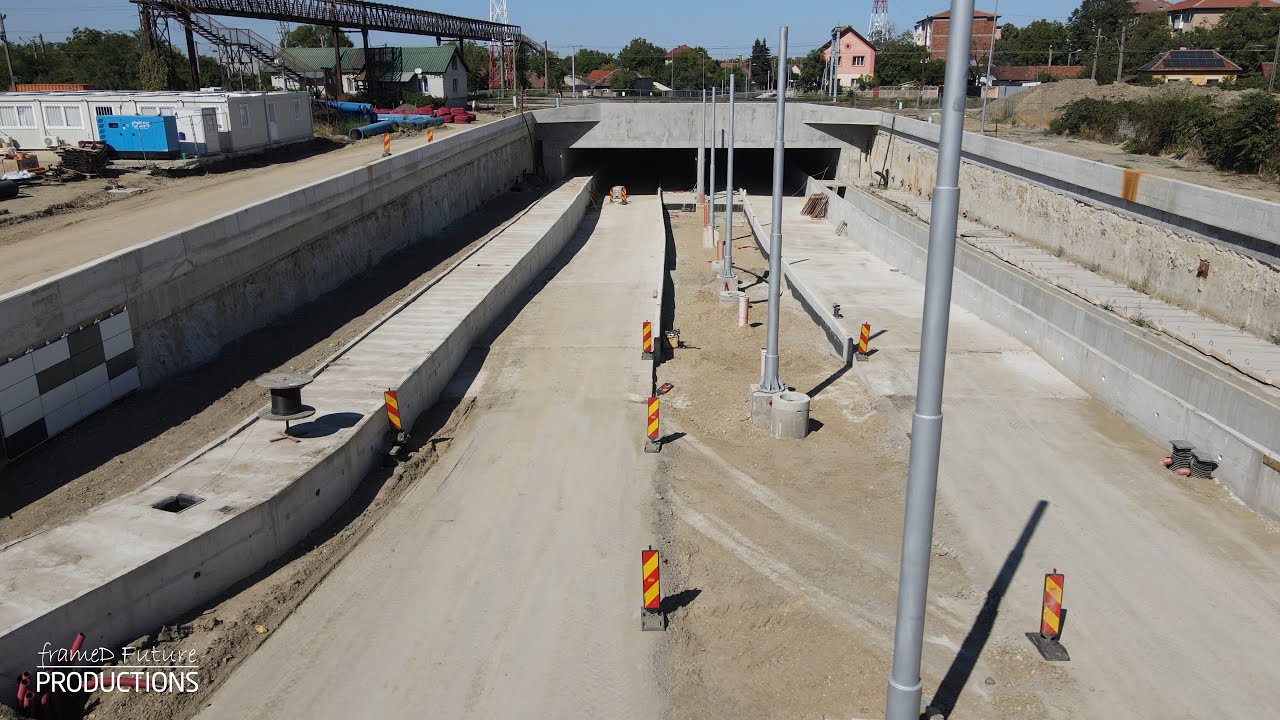 Pasajul Solventul - Stadiu lucrări 20.09.2025 Timișoara