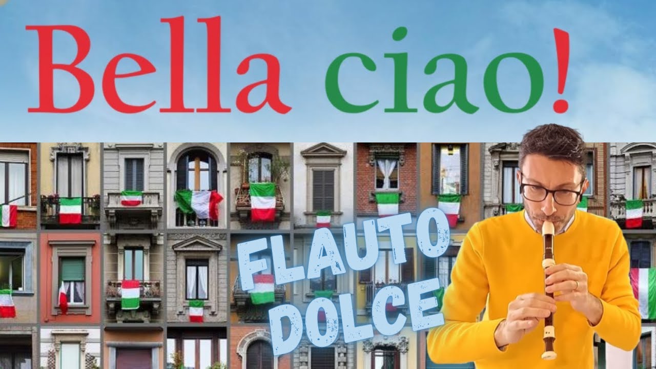 Bella ciao al flauto dolce, versione difficile *25 aprile festa della Liberazione* spartito mobile
