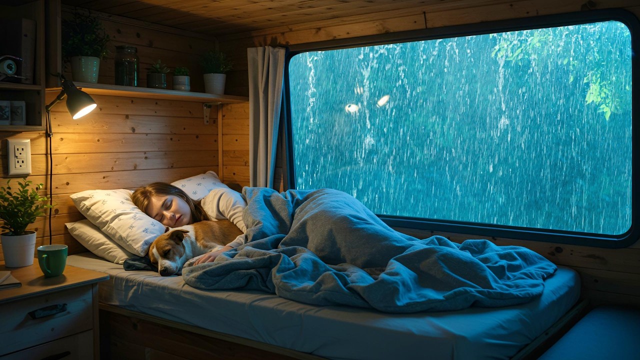🌧️Massive Storm & Rain in a Warm Camper 🚐🌩️