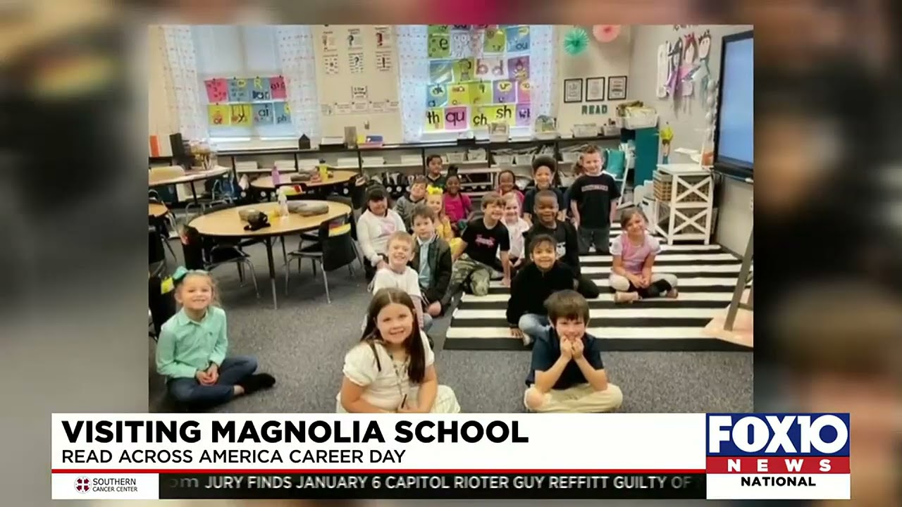 Visiting Magnolia School for Read Across America Career Day