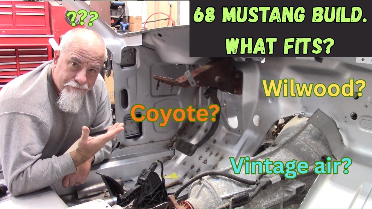 68 mustang fastback build. Coyote fitment. Test fit everything!! Fangled 21. #mustang #coyote