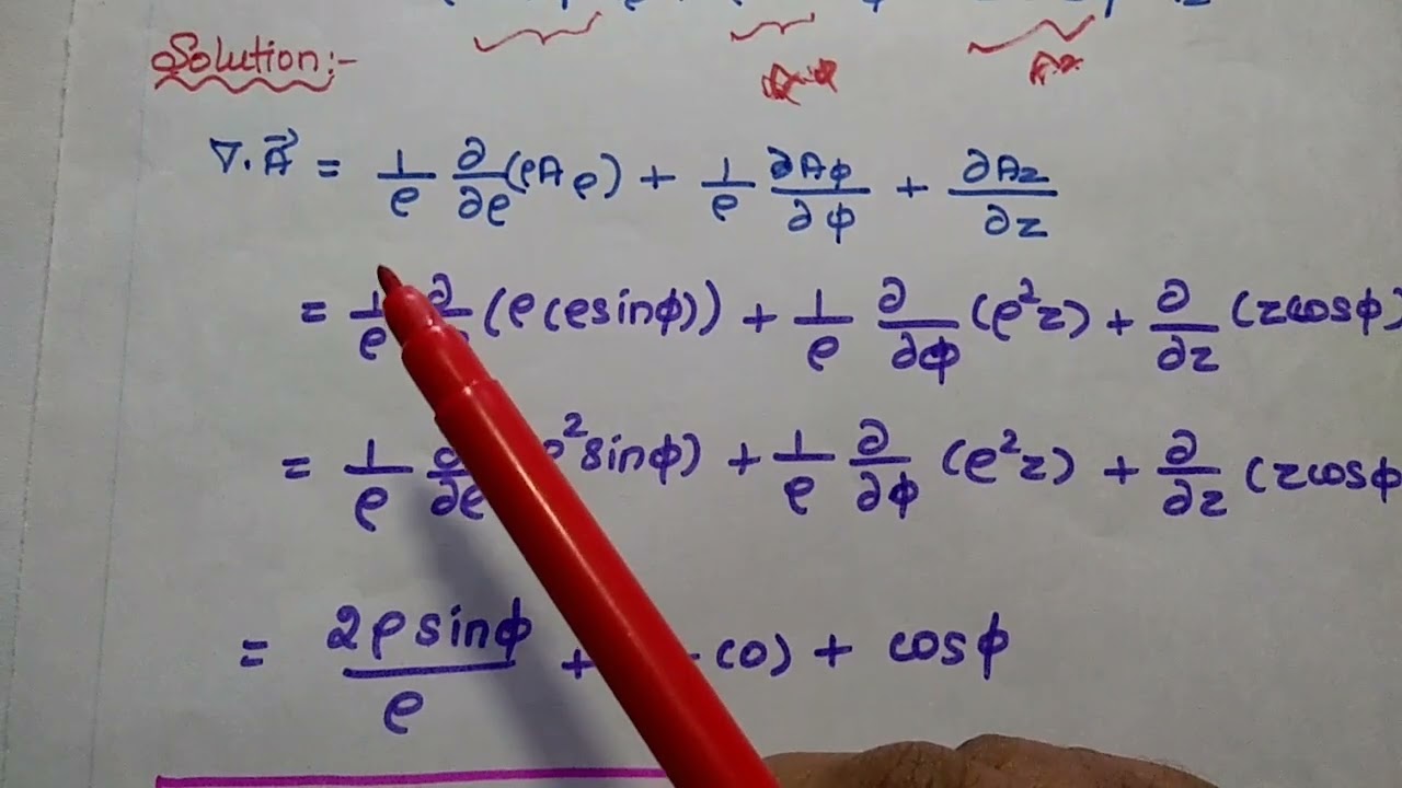 EMF - Unit I - Problems Solved in Divergence