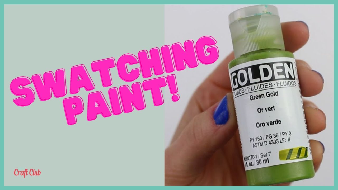 Swatching paint! This is what Golden Fluid Acrylics look like