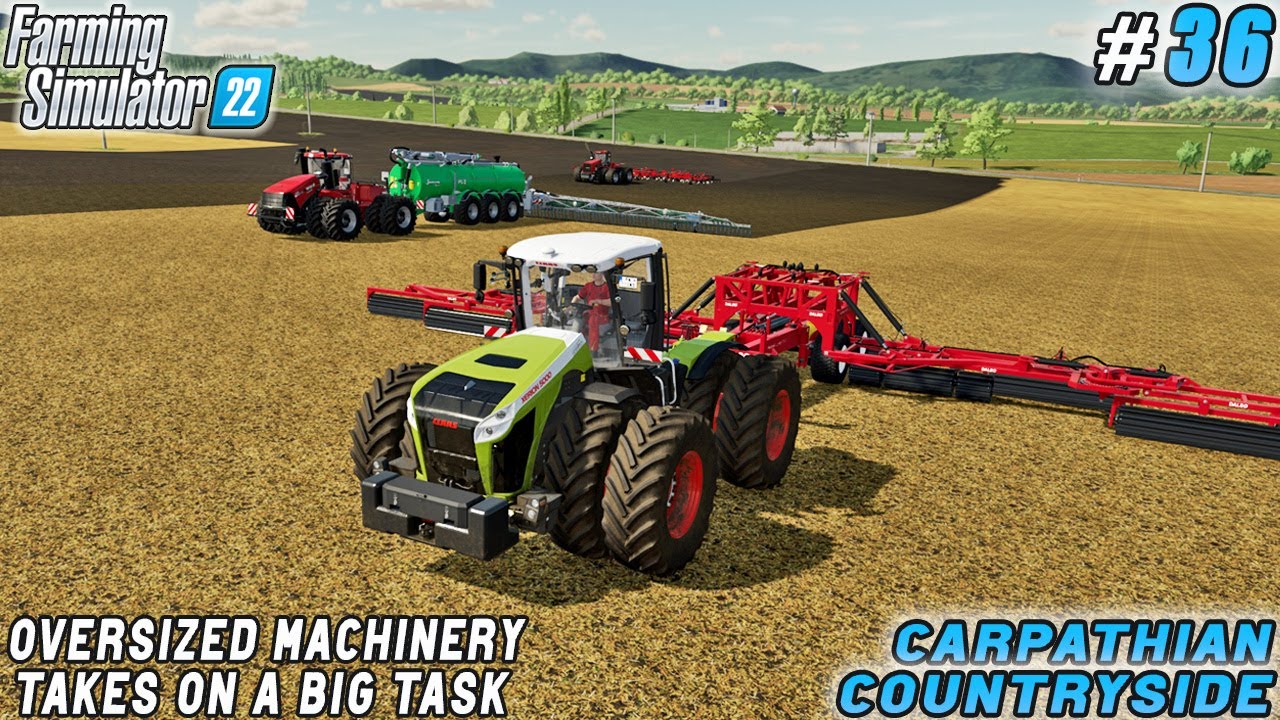 Preparing Fields Using Broad Width Farming Machinery | Carpathian Countryside Farm | FS 22 | ep #36