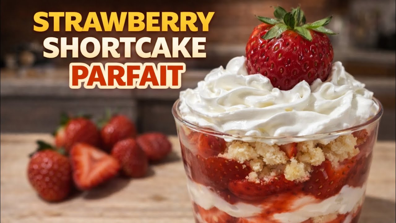 No-Bake Strawberry Cake Parfait Recipe From Home