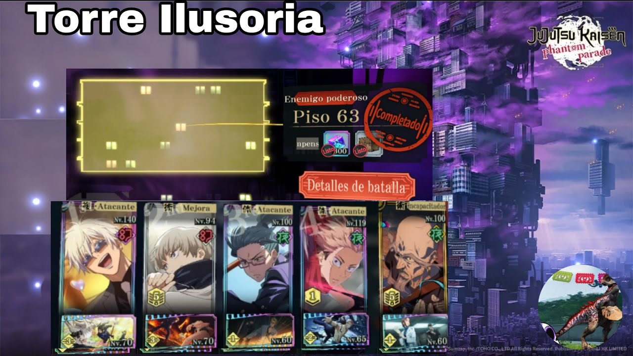 Piso 63 Torre De Las Ilusiones Con Itadori y Maki | Jujutsu Kaisen phantom parede | Indorex127