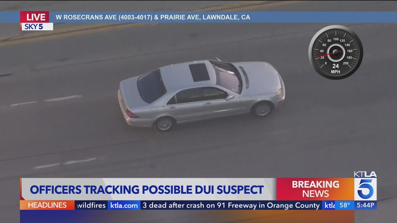 Police pursue possible DUI suspect in L.A. County