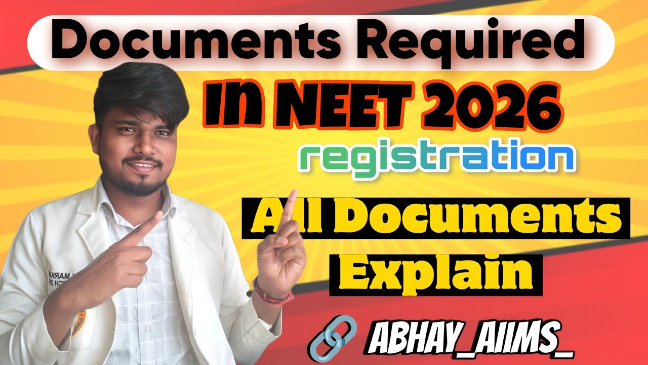 NEET 2026 Required Documents 🔥 Complete List You Must Keep Ready Before Registration!
