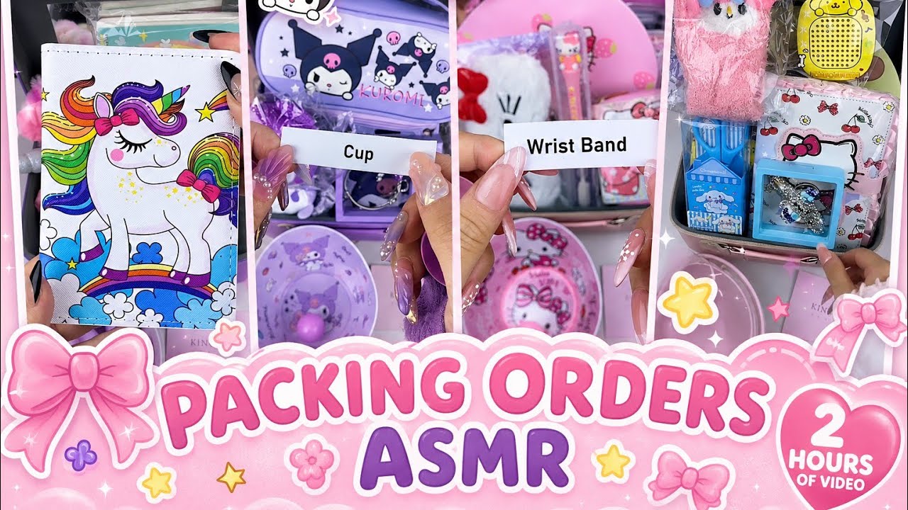 ✨ Super Cute Packing Orders ASMR 🎀 2 Hours of Relaxing & Satisfying Kawaii Orders 💖