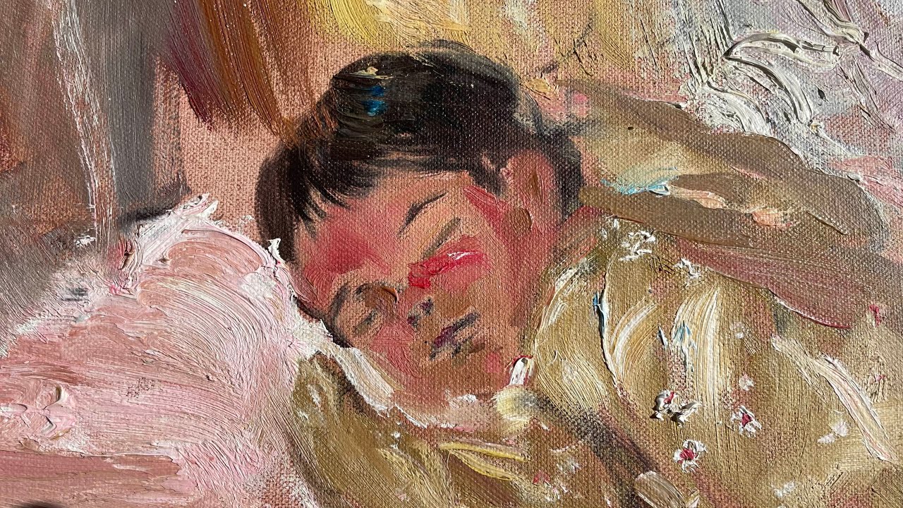 Painting my newborn daughter Lía | by Richard Somonte