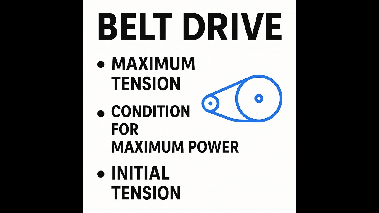 BME MAXIMUM TENSION INITIAL TENSION , CONDITION FOR MAXIMUM POWER | By Suraj Gupta