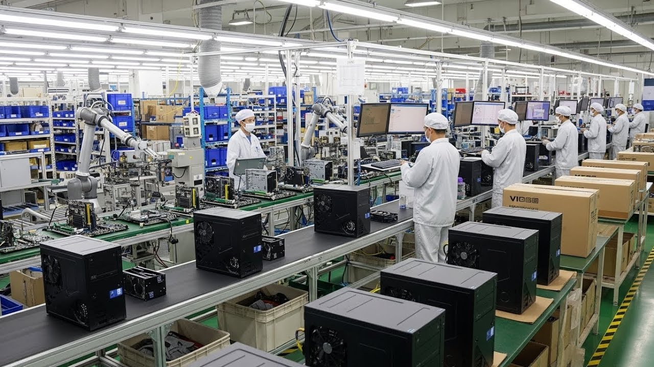How PCs Are Built 🏭 Custom PC Assembly Mass Production – Gaming PC Manufacturing