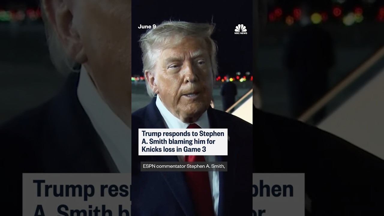 Trump responds to Stephen A. Smith blaming him for Knicks loss in Game 3